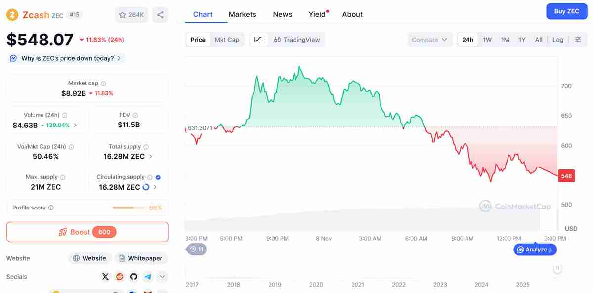 Arthur Hayes 表示,Zcash已成为其家族办公室继比特币(BTC)之后的第二大持有资产