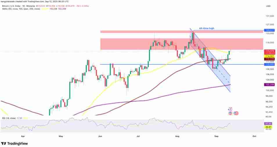 比特币重回11.5万美元:请关注这些BTC价格水平