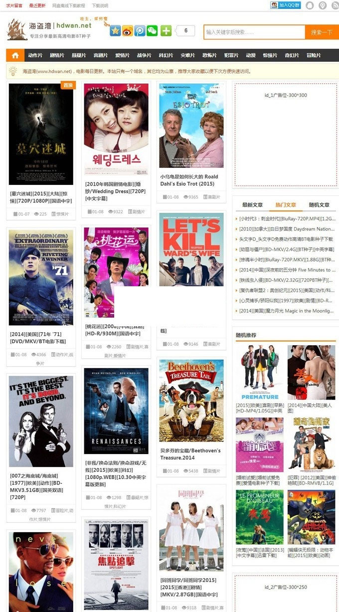 帝国cms内核仿海盗湾电影BT种子下载站源码（修复版）