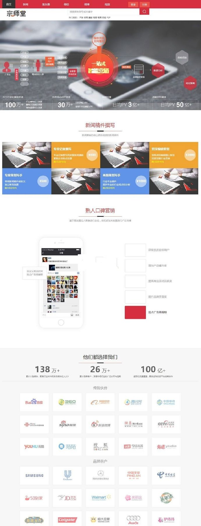 宗师堂CMS V3.3 各大自媒体投稿软文自助交易平台网站源码 （PC端+移动端+微信端多线运营）