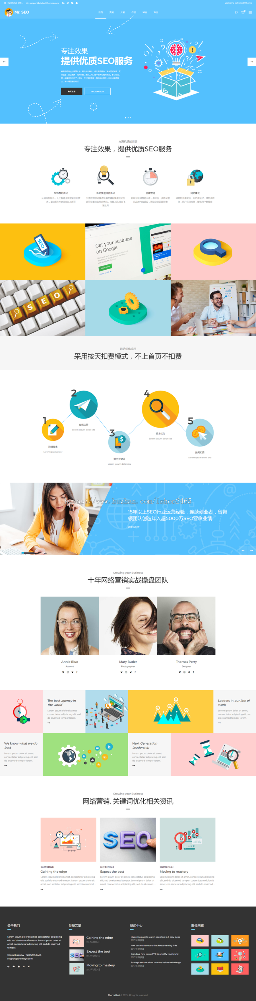 Mr SEO推广营销WordPress主题风格简体中文版整站源码带后台管理商业版免费下载