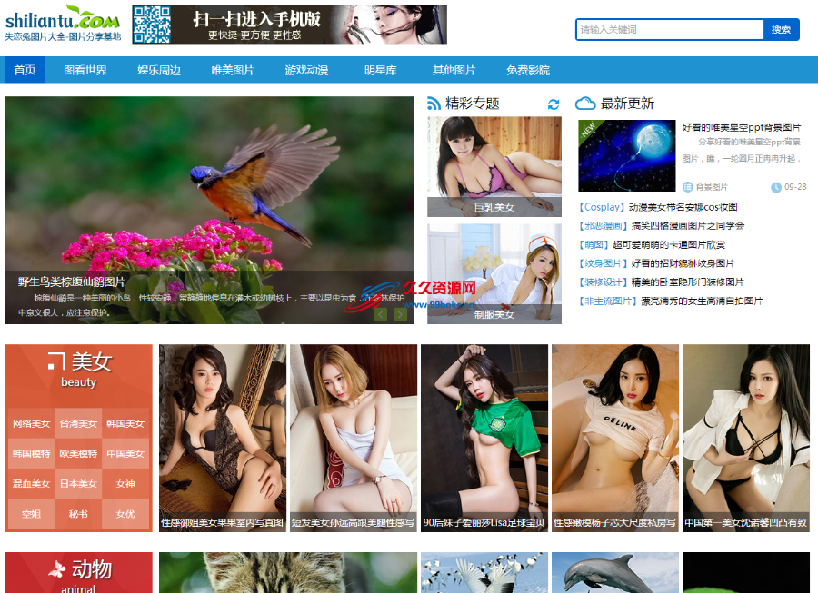 仿27270图片站全站源码修正版,帝国CMS模板带手机版加火车头采集，附带安装教程商业版免费下载