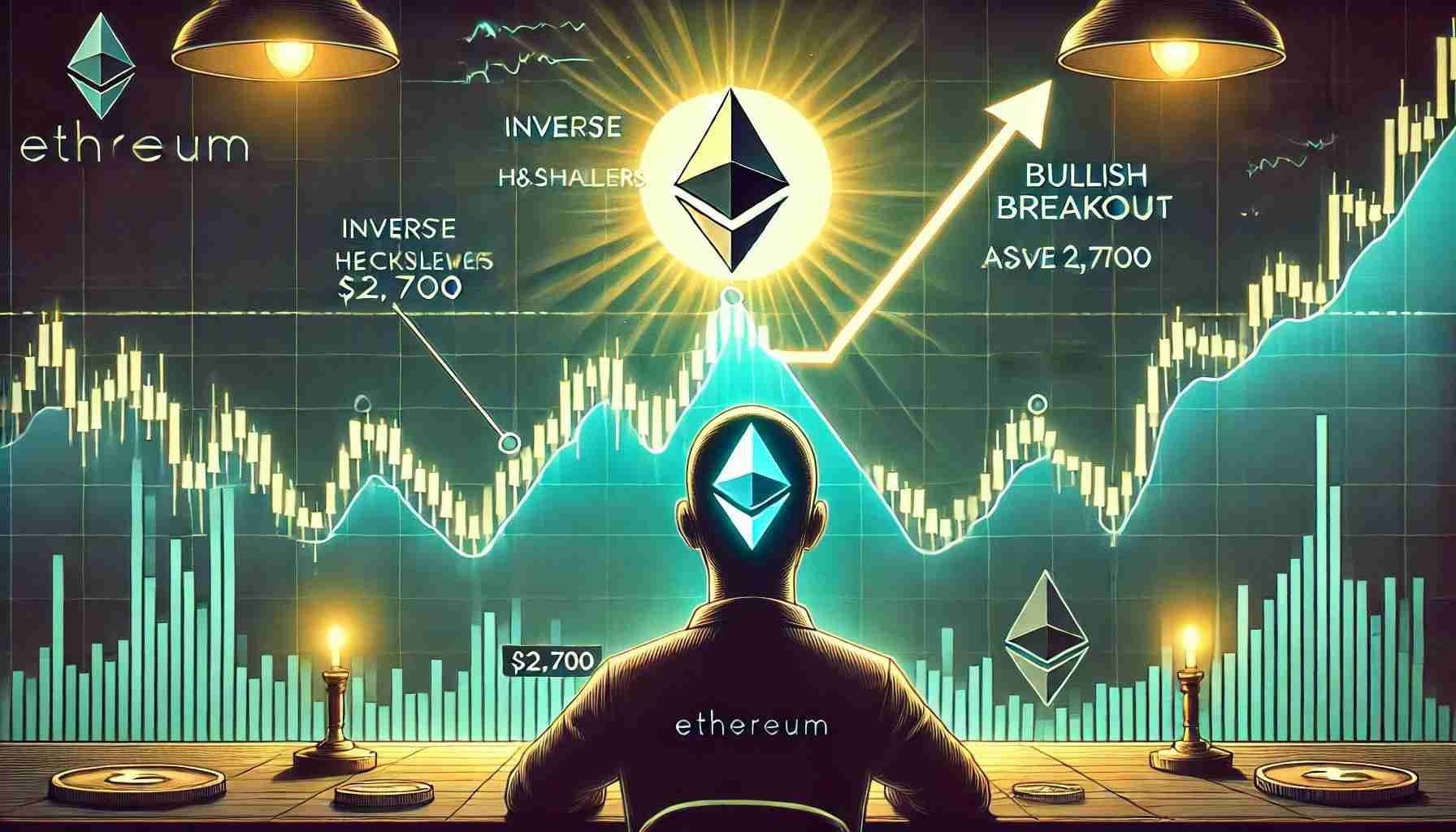 以太坊（ETH）合并以上$ 2500，逆向头和肩膀的样式出现