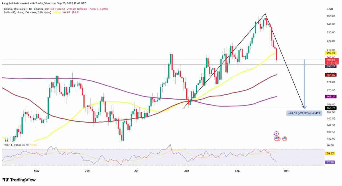 索拉纳（Solana）未平仓合约飙至 7,200 万枚 SOL 历史新高，价格却持续走低