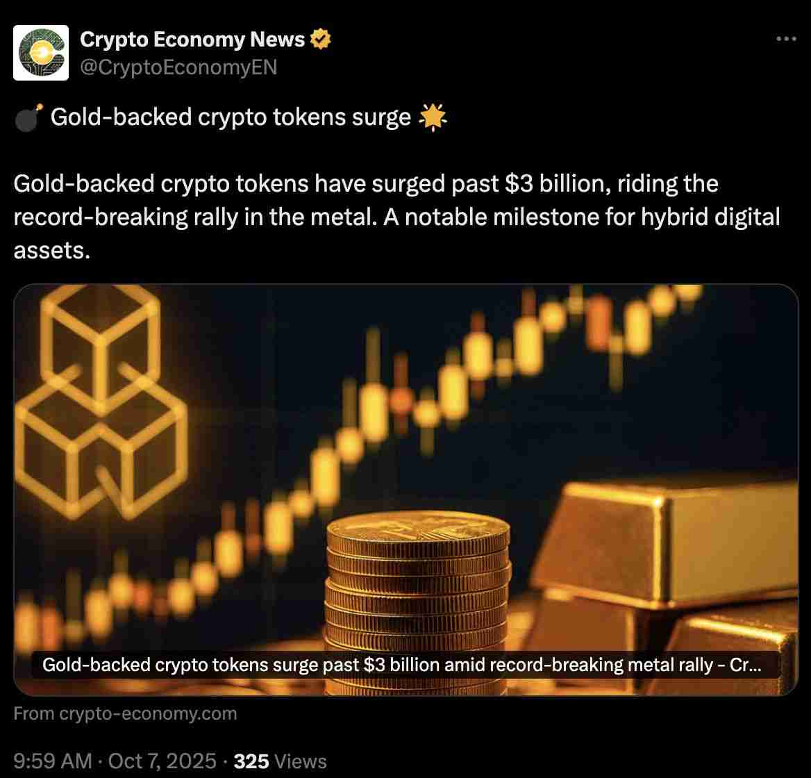 黄金支持代币是什么？为何能突破$30亿市值？一文解析